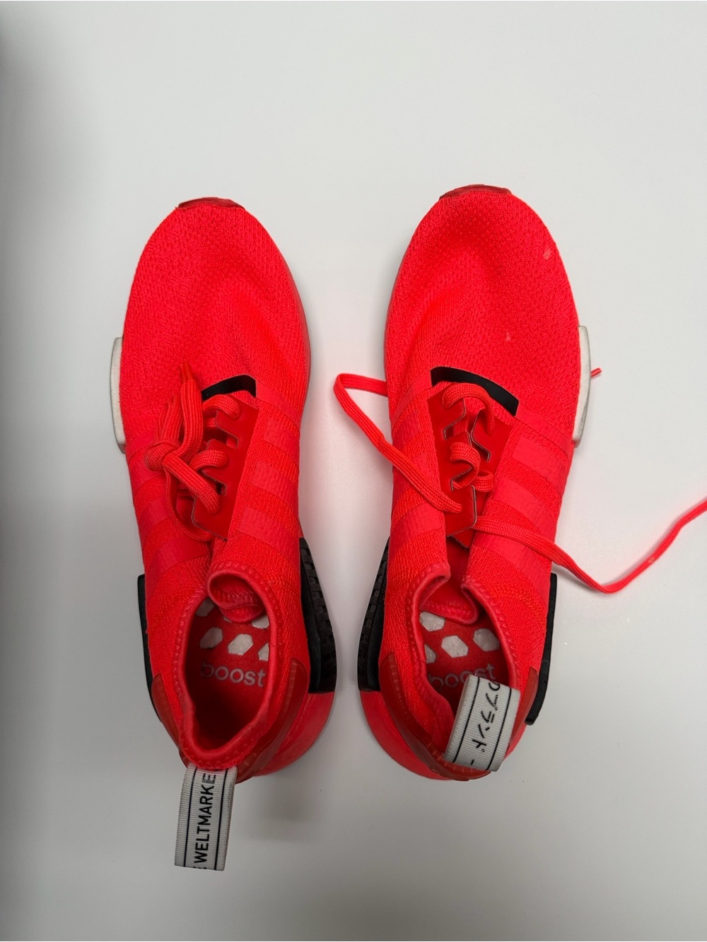 adidas Bright Red Kids Athletic Sneakers